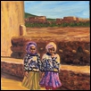 Girls in Hand Knit Sweaters in Morocco