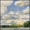 CLOUD COVERAGE -- Artist: Denise Biberstein Size: 14" x 8" Medium: Acrylic Price: $375.00