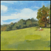 TAKING IN THE DAY LOOSE PARK -- Artist: Annie DeGraff Size: 7" x 5" Medium: Acrylic Price: $115.00