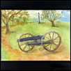 BATTLE OF WESTPORT CANNON -- Artist: Sharon Wagner Size: 14" x 11" Medium: Oil Price: $150.00