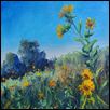 COMPASS PLANT AT TWILIGHT -- Artist: Karen Case Size: 5" x 7" Medium: Oil Price: $125.00 ***SOLD***