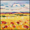 SUN POPS -- Artist: Mike Savage Size: 24" x 12" Medium: Acrylic Price: $675.00