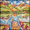 MOUNTAIN DOCKED -- Artist: Mike Savage Size: 20" x 24" Medium: Acrylic Price: $975.00