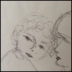 MATERNITY -- Artist: Ana Augur Size: 5" x 4.5" Medium: Pen/Ink Price: $100.00