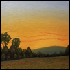 SUNSET SW OF COTTONWOOD FALLS -- Artist: James Wright Size: 20" x 16" Medium: Oil Price: $200.00 ***SOLD***