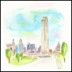 LIBERTY MEMORIAL -- Artist: Karla Snider Size: 8" x 10" Medium: Watercolor Price: $275.00