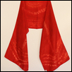 RED SCARF BY LEWIS MIMS -- Artist: Folly Theater Size: 14" x 69" Medium: Fiber, Jewellry/Wearable Art Price: $60.00