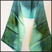 GREEN AND BLUE SCARF BY LILLY MARQUARDT -- Artist: Folly Theater Size: 13" x 68" Medium: Fiber, Jewellry/Wearable Art Price: $60.00