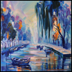 SERENITY ON THE CANAL -- Artist: Lada Kholosho Size: 16" x 20" Medium: Acrylic Price: $500.00