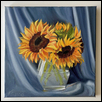 Sunflowers in a Glass Vase