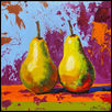 PEAR FRIENDS -- Artist: Ann Porter Size: 14" x 14" Medium: Acrylic Price: $350.00