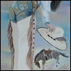 UNPLANNED DISMOUNT -- Artist: Debra Schuster Size: 12" x 24" Medium: Oil Price: $200.00