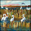 THE QUIET GATHERING -- Artist: linda illgner Size: 24" x 12" Medium: Mixed Media Price: $288.00