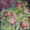 PETUNIA CHORUS -- Artist: Tina Nipper-Karnowski Size: 7.5" x 6.5" Medium: Watercolor Price: $100.00