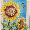 AUGUST SUNFLOWERS -- Artist: Tammie Dickerson Size: 6" x 8" Medium: Watercolor Price: $275.00