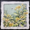 BEE AND SUNCHOKES -- Artist: Tammie Dickerson Size: 6" x 6" Medium: Watercolor Price: $250.00