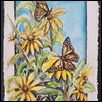 BUTTERFLIES AND BLACK-EYED SUSANS -- Artist: Tammie Dickerson Size: 8" x 6" Medium: Watercolor Price: $275.00