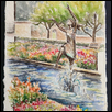 DANCING IN THE FOUNTAIN -- Artist: Tammie Dickerson Size: 12" x 9" Medium: Watercolor Price: $375.00