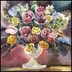 Roses in White Vase