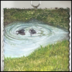 DUCK PUDDLING -- Artist: Cheri Riley Size: 5" x 5" Medium: Other Price: $60.00
