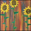 TEAM OF SUNNY FLOWERS -- Artist: Joe Dimino Size: 12" x 20" Medium: Acrylic Price: $90.00