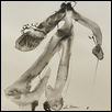 SANTA FE TRAIL WOMAN -- Artist: Rebecca Tombaugh Size: 9&rdquo; x 12&rdquo; Medium: Pen/Ink Price: $150.00