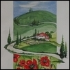 Tuscan Lane with Poppies