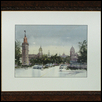 THE PLAZA -- Artist: Denny Dowdy Size: 14.5" x 10.5" Medium: Watercolor Price: $500.00