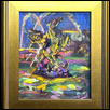 A WET GUY AND A GATOR -- Artist: Vanessa Lacy Size: 11" x 14" Medium: Oil Price: $650.00