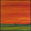 Flint Hills with Red Sky