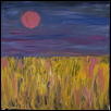 Pink Full Moon Rising Over Flint Hills