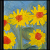 SUNFLOWER MEDLEY -- Artist: Elisabeth Sauer Size: 11" x 14" Medium: Oil Price: $350.00