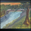Brush Creek with Tree and Bridge