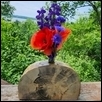 LIVE EDGE WOOD FLOWER VASE -- Artist: Deb Chaussee Size: 9" x 5" Medium: Sculpture/3-D Price: $75.00