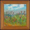 ZINNIA HEAVEN -- Artist: Louanne Hein Size: 12" x 12" Medium: Mixed Media Price: $200.00