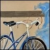 BLUE BIKE -- Artist: Ada Koch Size: 30" x 24" Medium: Mixed Media Price: $400.00
