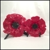Dimensional Red Poppy Bowls