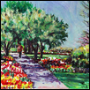 GROWING SPRING COLORS IN ENSLEY GARDEN_II -- Artist: C T (Fred) Hsia Size: 10.5" x 8" Medium: Acrylic Price: $290.00