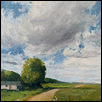COUNTRY ROAD NEAR COTTONWOOD FALLS, KS -- Artist: Elizabeth Shattuck Size: 12" x 16&rdquo; Medium: Oil Price: $700.00