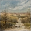 NOVEMBER IN THE FLINT HILLS -- Artist: linda kinder Size: 10" x 20" Medium: Oil Price: $600.00