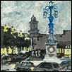 NIGHTFALL ON 47TH STREET - THE PLAZA -- Artist: Leonard Herman Size: 11" x 14" Medium: Acrylic Price: $250.00