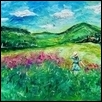 VIEW FROM THE HILL -- Artist: Ashley Darner Size: 19" x 21" Medium: Acrylic Price: $695.00