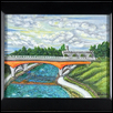 Orange Bridge Over Brush Creek