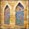 Stained Glass Windows in Church near Lindsborg. Ks