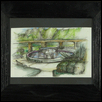 LAURA CONYERS SMITH FOUNTAIN -- Artist: Erlene E C Flowers Size: 6" x 4" Medium: Mixed Media Price: $125.00