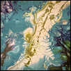 PATHWAYS IN GOLD -- Artist: Erlene E C Flowers Size: 8” x 8” Medium: Acrylic Price: $75.00