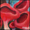 STALKED SCARLET CUP -- Artist: Reagan Wessel Size: 4'' x 4'' Medium: Acrylic Price: $85.00