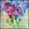 HOLLYHOCK -- Artist: laurel defreece Size: 18" x 20" Medium: Watercolor Price: $300.00