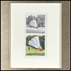 SHUTTLECOCK STUDIES -- Artist: Maureen Kenny Size: 4" x 7" Medium: Watercolor Price: $175.00