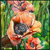 BRIGHT POPPIES -- Artist: Kathryn Barker Size: 6” x 8" Medium: Mixed Media Price: $110.00